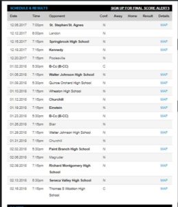 Whitman Boys Basketball Schedule
